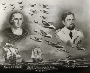 Italian heroes, side by side comparison between Italo Balbo