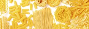 Italian pasta texture panoramic flatlay banner