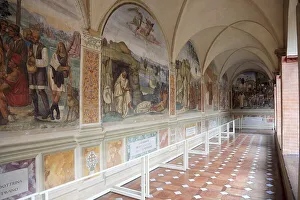 Italy, Monte Oliveto Abbey, Abbazia di Monti Olivieti Maggiore
