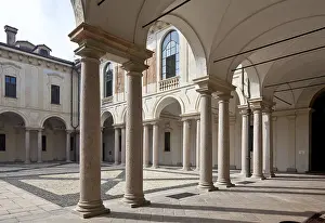 Italy Pavia 89591 Collegio Ghislieri founded 1569 Arcaded courtyard around 1730 by Gianantonio Veneroni