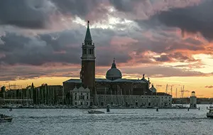 Italy Venice Church of San Giorgio Maggiore -241 View from north-east at sunset