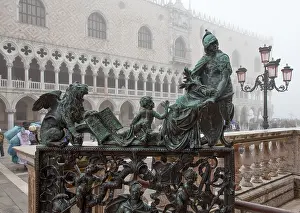 Italy Venice Loggetta at the Campanile -41 bronze door decorated with figures in the course of the balustrade to