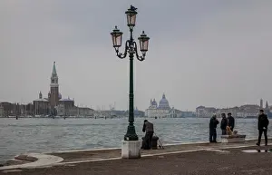 Italy Venice Riva San Biasio -173 View across the Canal di San Marco to the churches of San Giorgio Maggiore