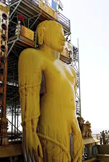 Jain Devotees Pouring Turmeric Water on forehead head of 58