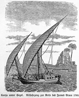 James Bruce, 18th century, dhow