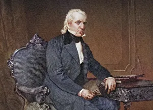 James Knox Polk 1795 to 1849, 11th President of the United States 1845 to 1849 After a painting by Alonzo Chappel