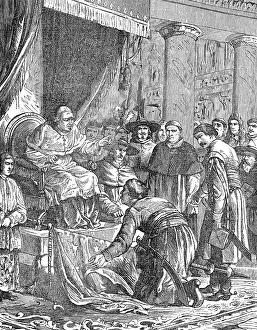 Jan Sobieski, King John III of Poland sending a Turkish flag to Pope Innocent XI