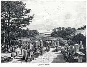 Japanese churchyard, Japan, landscape