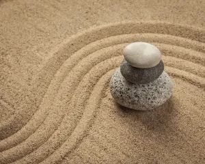 Japanese Zen stone garden, relaxation