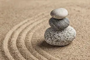 Japanese Zen stone garden, relaxation