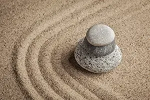 Japanese Zen stone garden, relaxation