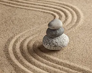 Japanese Zen stone garden, relaxation