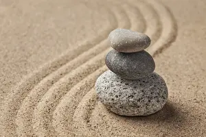 Japanese Zen stone garden, relaxation