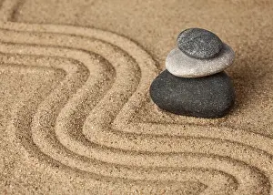 Japanese Zen stone garden, relaxation