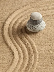 Japanese Zen stone garden, relaxation