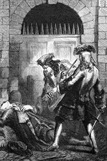 Out of jealousy of a woman, Captain Richard Hill and Charles Mohun