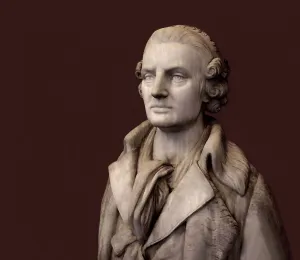 Jean-Baptiste Greuze, 1725 -1805, French painter, digitally edited after a Marble Bust by Symian, 1863