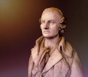 Jean-Baptiste Greuze, 1725 -1805, French painter, digitally edited after a Marble Bust by Symian, 1863