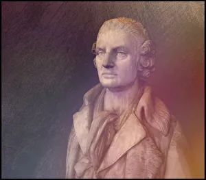 Jean-Baptiste Greuze, 1725 -1805, French painter, digitally edited after a Marble Bust by Symian, 1863