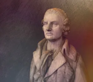 Jean-Baptiste Greuze, 1725 -1805, French painter, digitally edited after a Marble Bust by Symian, 1863