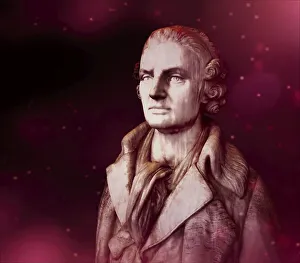 Jean-Baptiste Greuze, 1725 -1805, French painter, digitally edited after a Marble Bust by Symian, 1863