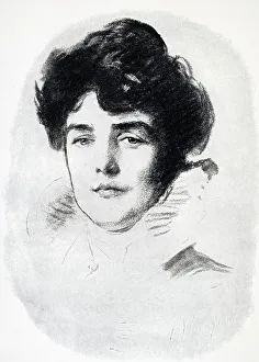 Jeanette Jennie Jerome Lady Randolph Churchill 1854 to 1921 Engraving from a drawing by Sargeant From A Roving