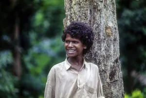Jenu Kurumba tribal boy at Nagarhole