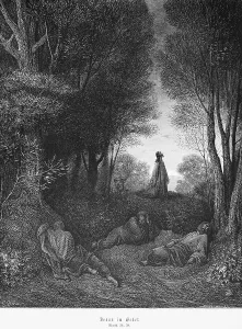 Jesus in prayer, Matthew Evengelium