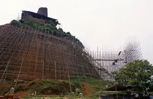 The Jetavanaramaya is a stupa, located in the ruins of Jetavana Monastery