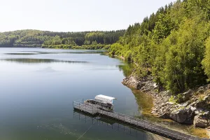 Jetty at the Lichtenberg dam, Erzgebirge
