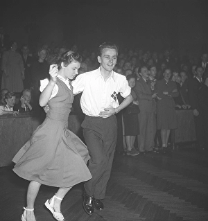 Jitterbug dance. A dance popularized in the United states and spread by American soldiers