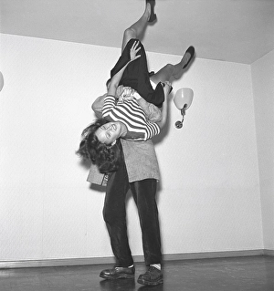 Jitterbug dance. A dance popularized in the United states and spread by American soldiers and sailors around the world during the Second world war. Pictured here Erik Danielsen and Miss Gunvor Johansson when dancing the Jitterbug dance 1944