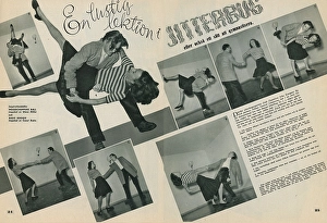 Jitterbug dance. A dance popularized in the United states and spread by American soldiers and sailors around the world during the Second world war. Pictured here Erik Danielsen and Miss Gunvor Johansson when dancing the Jitterbug dance 1944