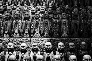 Many Jizos image. Shooting Location: Kamakura City