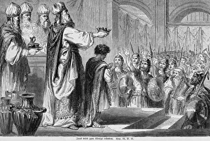 Joash is raised as king, crown