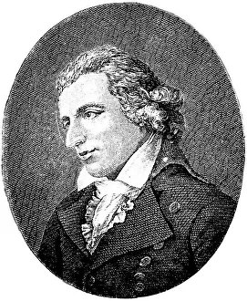 Johann Christoph Friedrich von Schiller (1759 Marbach, 1805 Weimar) Portrait by Simanowitz 1793, important playwright and poet, historical dramas, Sturm und Drang, Weimar Classicism, historical illustration 1883