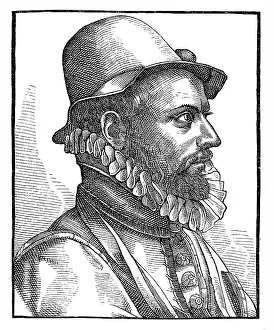 Johann Fischart, 1607, historic depiction in Deutsche Literaturgeschichte