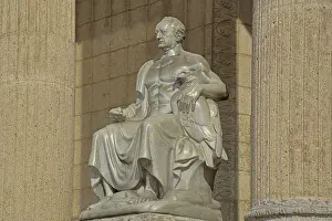 Johann Wolfgang von Goethe sitting on a throne