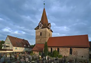 Johannis Church and cemetery, evening