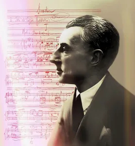 Joseph Maurice Ravel, 1875 - 1937, French composer, pianist and conductor, leading musician in Impressionism, 1925, sheet music from Sonatine, premier mouvement, 1905, digitally edited