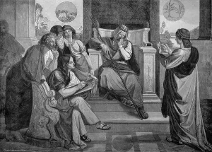 Joseph's dream interpretation in front of Pharaoh