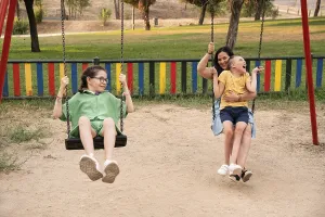 A joyful family moment at the park