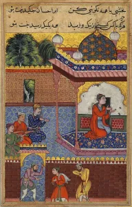 Kaiwan, Latif and Sharif arrive at a place of worship where they seek help from Khurshid