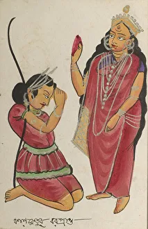 Kalaketu receiving a blessing from the Goddess Chandi