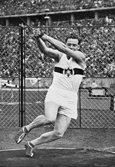 Karl Hein, Germany became Olympic champion in the hammer throw of 56