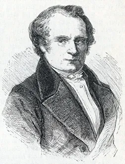 Karl Leberecht Immermann. Historical illustration from Otto von Leixner: Illustrated history of German literature