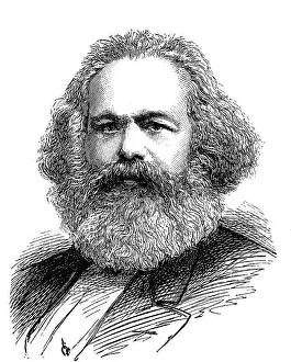 Karl Marx, historic image, 1883