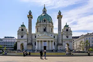 Karlskirche church, Karlsplatz
