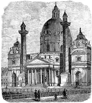 Karlskirche in Vienna, baroque building