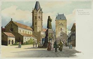 Karlsplatz and Luther Monument in Eisenach